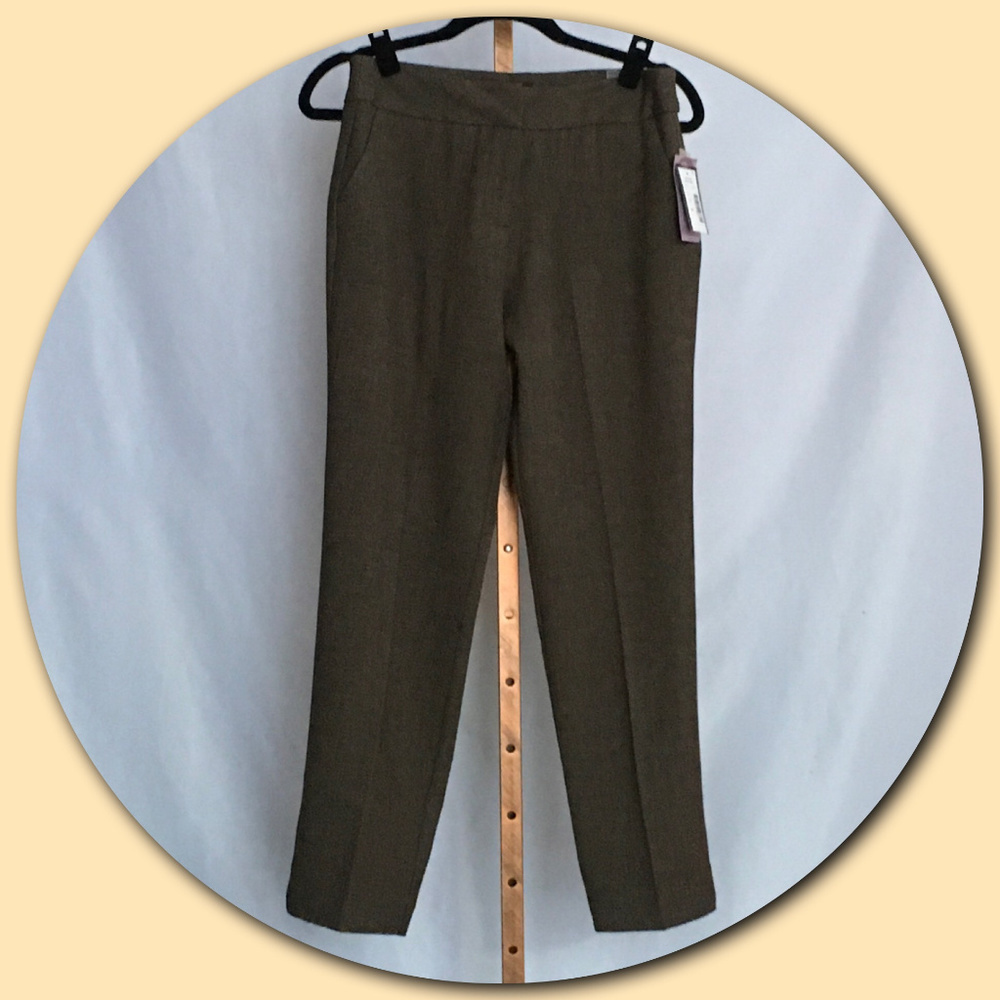 INVESTMENTS Petites Brown Tweed Dress Pants - Picture 3 of 6